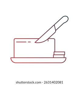 Icono de mantequilla con fondo blanco Vector Ilustración de stock