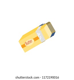 Butter isometric left top view 3D icon