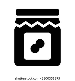 butter jam glyph icon illustration vector graphic