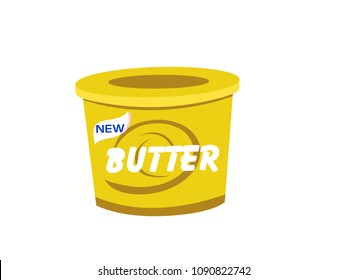 Butter Jar - Cartoon Vector Image