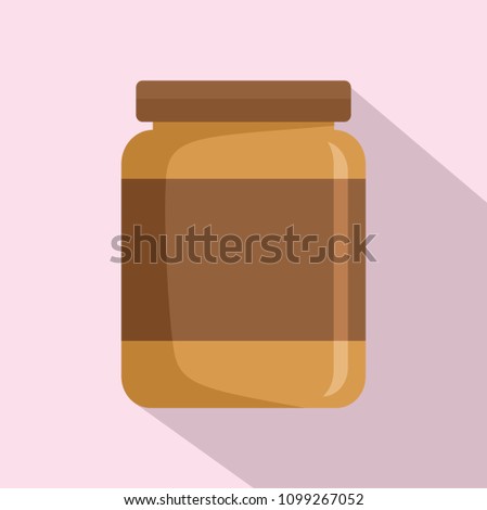 Butter jar icon. Flat illustration of butter jar vector icon for web design