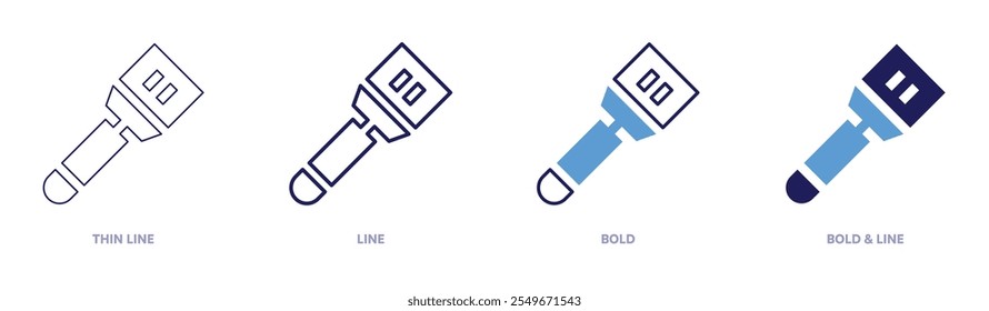 Butter knife icon in 4 different styles. Thin Line, Line, Bold, and Bold Line. Duotone style. Editable stroke.