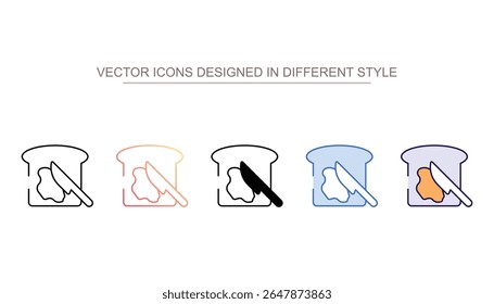 Butter and Knife icon design with white background stock illustration