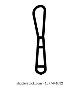 butter knife icon outline vector design
