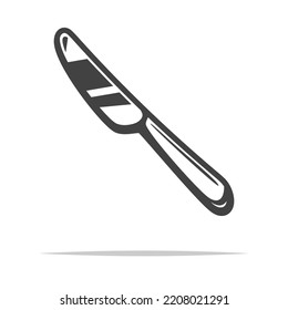 Icono de cuchillo de mantequilla vector transparente aislado