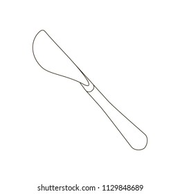 Butter knife on the white background, Vector illustration