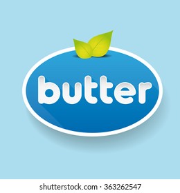Butter label sign vector