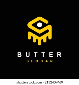 Butter Logo With Letter S Concept