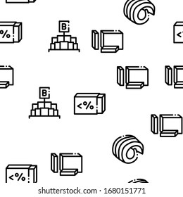 Butter Or Margarine Seamless Pattern Vector Thin Line. Illustrations