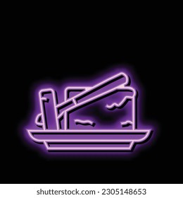 butter milk product dairy neon light sign vector. butter milk product dairy illustration