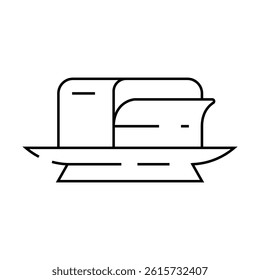 butter milk product line icon vector. butter milk product sign. isolated contour symbol black illustration