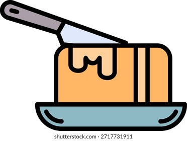 Mantequilla Nuevo diseño creativo del icono del Vector