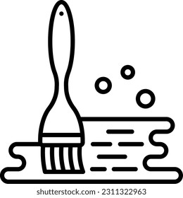 Butter oder Olivenöl Pinsel Vektorsymbol, Symbol für Bäckerei und Breadsmith, Symbol für Cuisine Maestro, Stockillustration für Essenskenner, Konzept für Brotteig