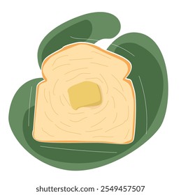 Butter auf Toast. Toast mit Butter. Butterbrot.