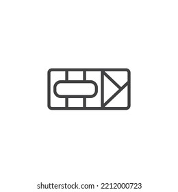 Butter pack line icon. linear style sign for mobile concept and web design. Butter package outline vector icon. Symbol, logo illustration. Vector graphics