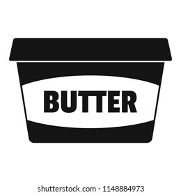 Butter plastic pack icon. Simple illustration of butter plastic pack vector icon for web design isolated on white background