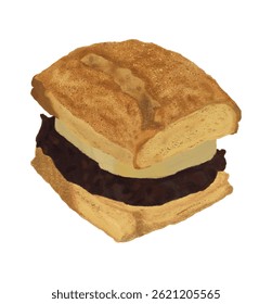 Manteiga de feijão vermelho scone pão sobremesa comida