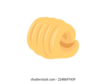 Butter roll. Simple flat illustration.