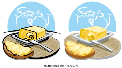 butter and sandwich