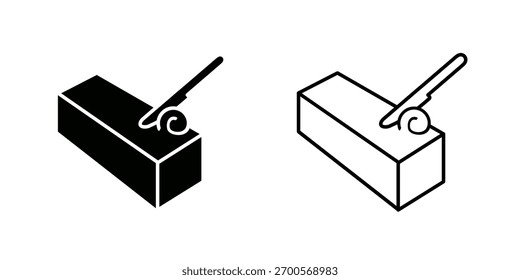 Icono de conjunto de mantequilla aislado sobre fondo blanco.