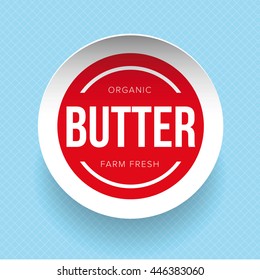 Butter sign vector label