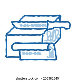 butter slices sketch icon vector. Hand drawn blue doodle line art butter slices sign. isolated symbol illustration