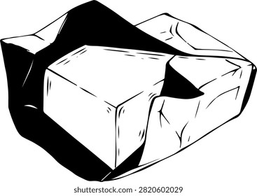 Butter stick in open