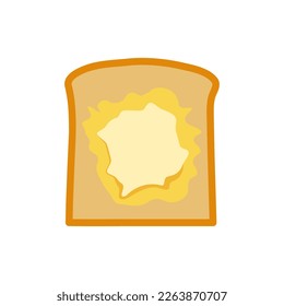 Butter toast icon. Vector illustration.