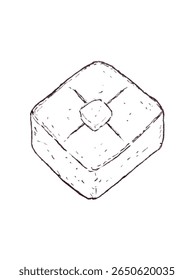 Butter toast thick slice bread drawing