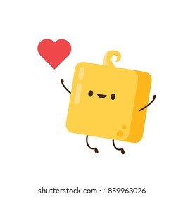 Butter vector. Butter character design. Butter on white background.