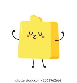 Butter vector. Butter character design. Butter on white background.