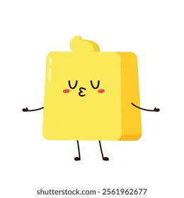 Butter vector. Butter character design. Butter on white background.