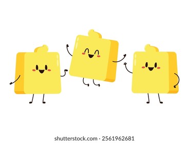 Butter vector. Butter character design. Butter on white background.