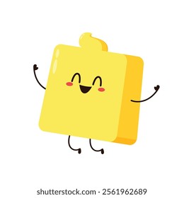 Butter vector. Butter character design. Butter on white background.