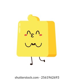 Butter vector. Butter character design. Butter on white background.