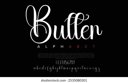 Letra alfabética Butter Vetor com dois conjuntos de letras