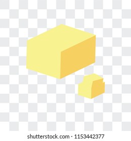 Butter vector icon isolated on transparent background, Butter logo concept