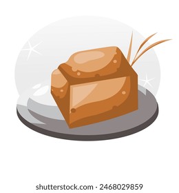 A butter vector illustration and paddy