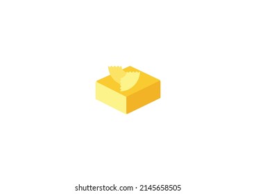 Butter Vector Isolated Emoticon. Butter Icon