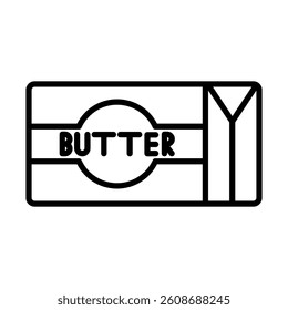 Butter Vector Line Icon Design