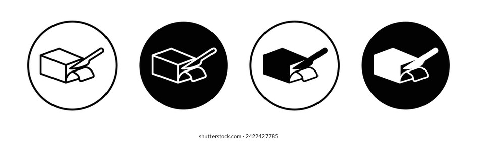 Butter Vector Line Icon Illustration.