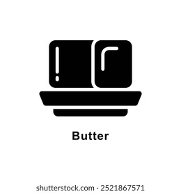  Butter vector Solid icon style illustration. Symbol on White background EPS 10 File