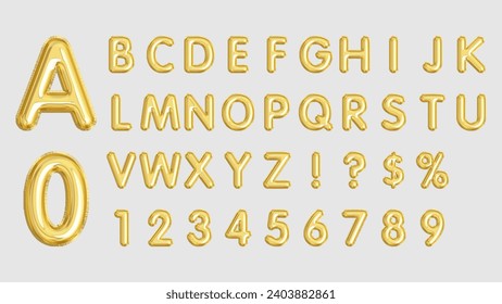 Butter Yellow Balloon Letters And Numbers svg