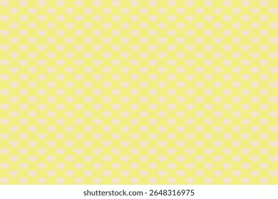 Butter Yellow Heart Pattern – Soft Yellow Seamless Vector Background