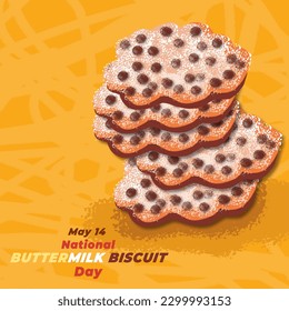ILUSTRACIÓN PLANA BUTTERBISCUIT CON FONDO ABSTRACTO