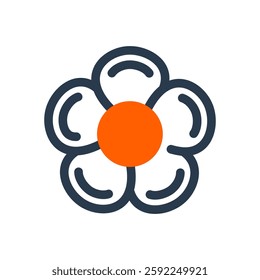 Buttercup Flower Vector Icon for Springtime