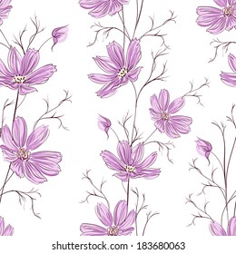 Buttercup seamless pattern. Vector illustration.