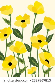 Buttercups blüht Hintergrund.Eps10 Vektor.