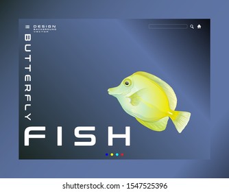 Butterflay fish vector background illustration