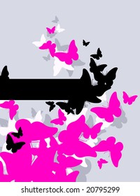 Butterflies. Abstract design. Vector illustration.